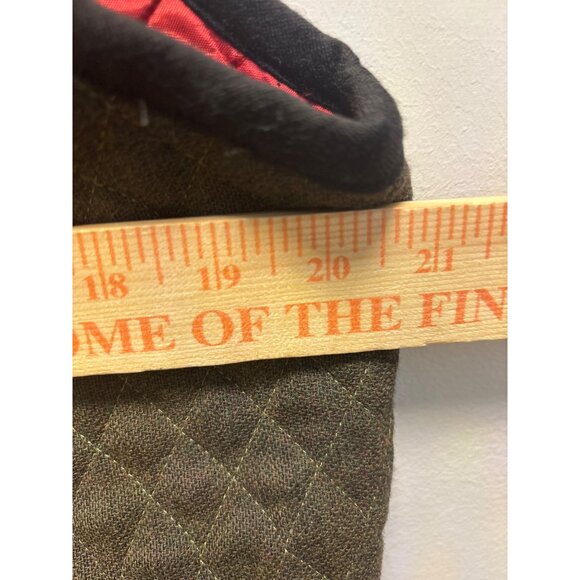 CB Wraps By Canvasbacks Quilted Wool Vest L Red & Brown - Picture 5 of 9